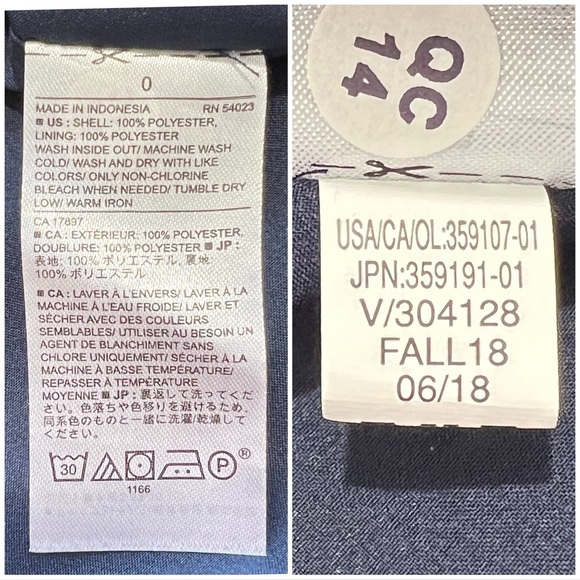 Banana Republic New Dress Twist Neck Short Sleeve Sheath Floral Navy Blue 0 XS - Picture 8 of 16